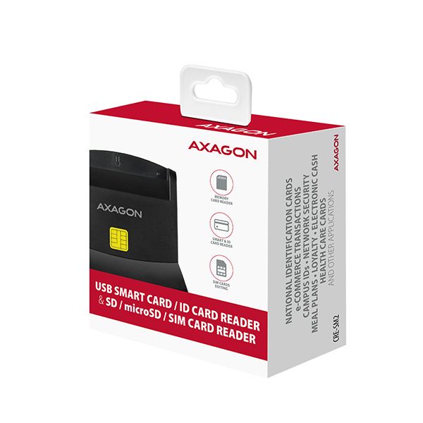 axagon-cre-sm2-usb-smart-card-id-card-reader-sd-microsd-sim-card-reader_9.jpg AXAGON CRE-SM2 USB Smart Card ID Card Reader & SD/microSD/SIM Card Reader - Image 9