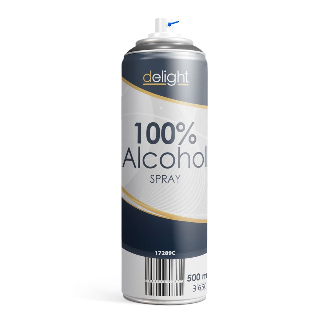 delight-100-alkohol-spray-500-ml_1.jpg Delight 100% Alkohol spray 500 ml - Image 1