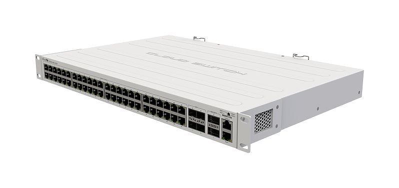mikrotik-crs354-48g-4s-2q-rm-48port-gbe-lan-4x10g-sfp-port-2x40g-qsfp-port-cloud-router-switch_1.jpg MikroTik CRS354-48G-4S+2Q+RM rackes switch, 48xGbit RJ45 porttal, 4x SFP+, 2x 40GbE QSFP port, redundáns táp - Image 1