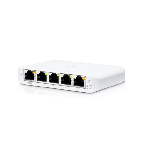 Ubiquiti UniFi Switch, 5x gigabit RJ45 port, kompakt, USB Type-C csatlakozó