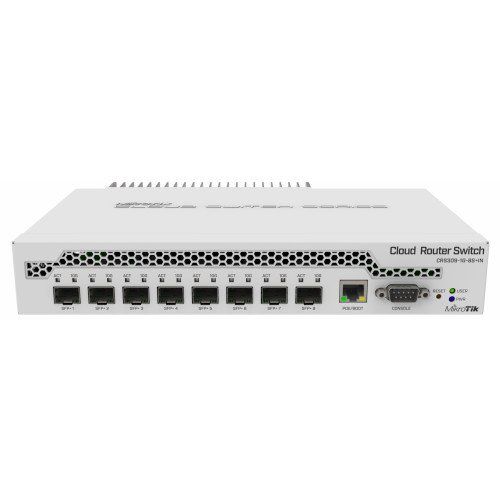 MikroTik CRS309-1G-8S+IN asztali/rackbe szerelhető switch, 8xSFP+, 1xGbit LAN