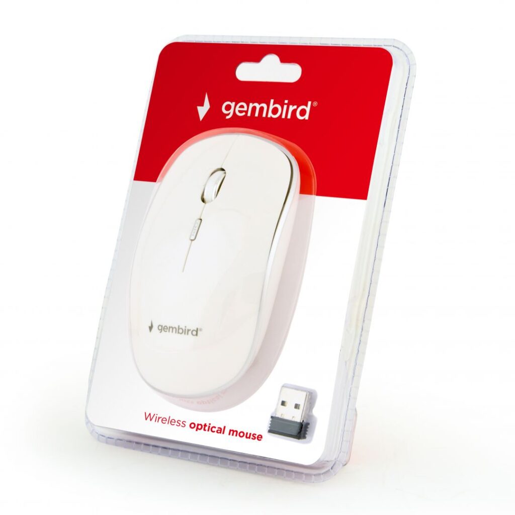 Gembird MUSW-4B-01-W wireless optical mouse White - Image 3