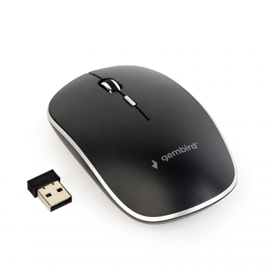 Gembird MUSW-4B-01 wireless optical mouse Black - Image 1
