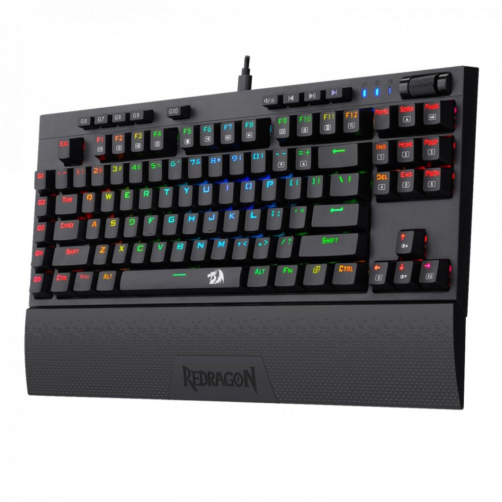 Redragon Vishnu RGB Wireless/Wired Brown Mechanical Gaming Keyboard Black HU - Image 3