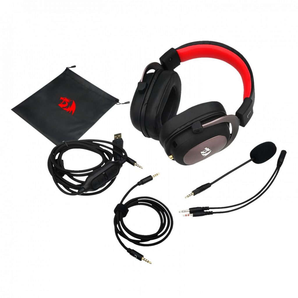 Redragon Zeus 7.1 Gaming Headset Black/Red - Image 6