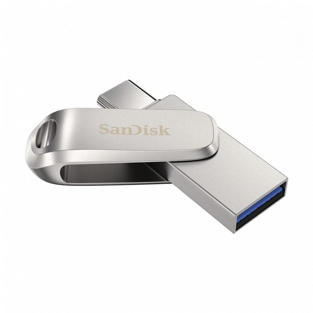 Sandisk 256GB Ultra Dual Drive Luxe USB Type-C Flash Drive Silver - Image 2
