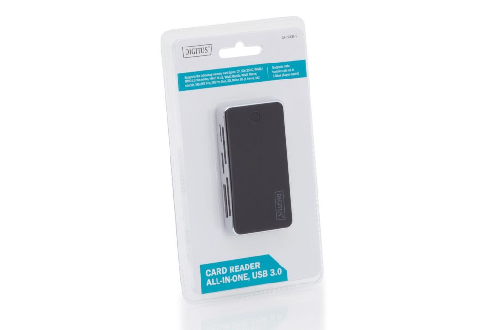 Digitus USB 3.0 with 1m USB A connection cable Card Reader Black/White - Image 3