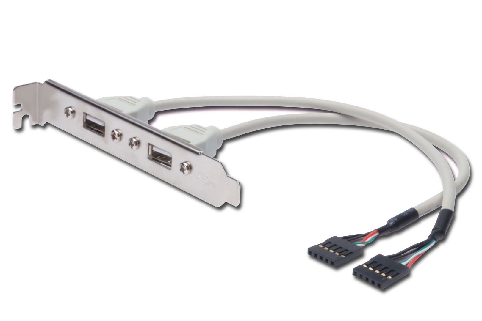 Assmann USB Slot Bracket cable, 2x type A-2x5pin IDC - Image 1