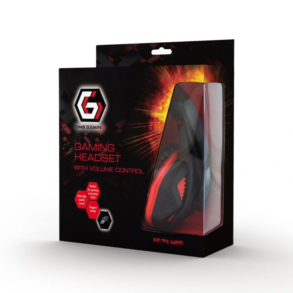 Gembird GHS-03 Gaming Headset Matte Black/Red - Image 6