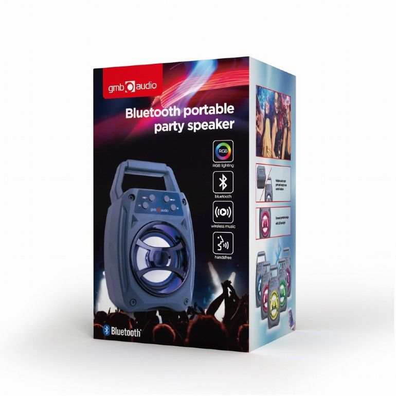 Gembird SPK-BT-14 Bluetooth portable party speaker Blue - Image 4