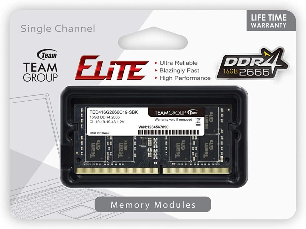 TeamGroup 16GB DDR4 2666MHz SODIMM Elite - Image 2