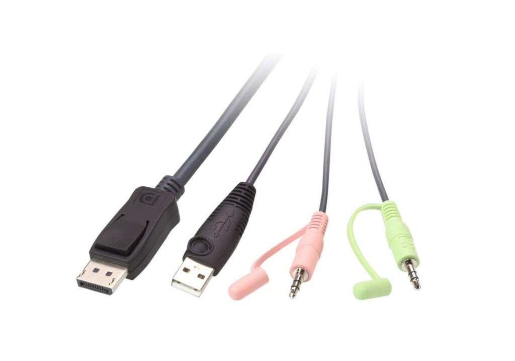 ATEN CS22DP 2-Port USB DisplayPort Cable KVM Switch with Remote Port Selector - Image 2