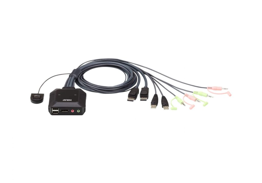 ATEN CS22DP 2-Port USB DisplayPort Cable KVM Switch with Remote Port Selector - Image 7