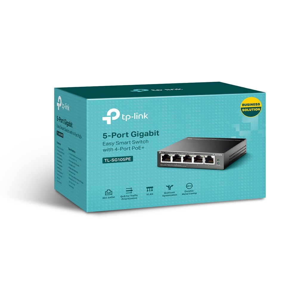 TP-Link Switch  PoE - TL-SG105PE (5 port 1Gbps; 5 af/at PoE+ port; 65W) - Image 3