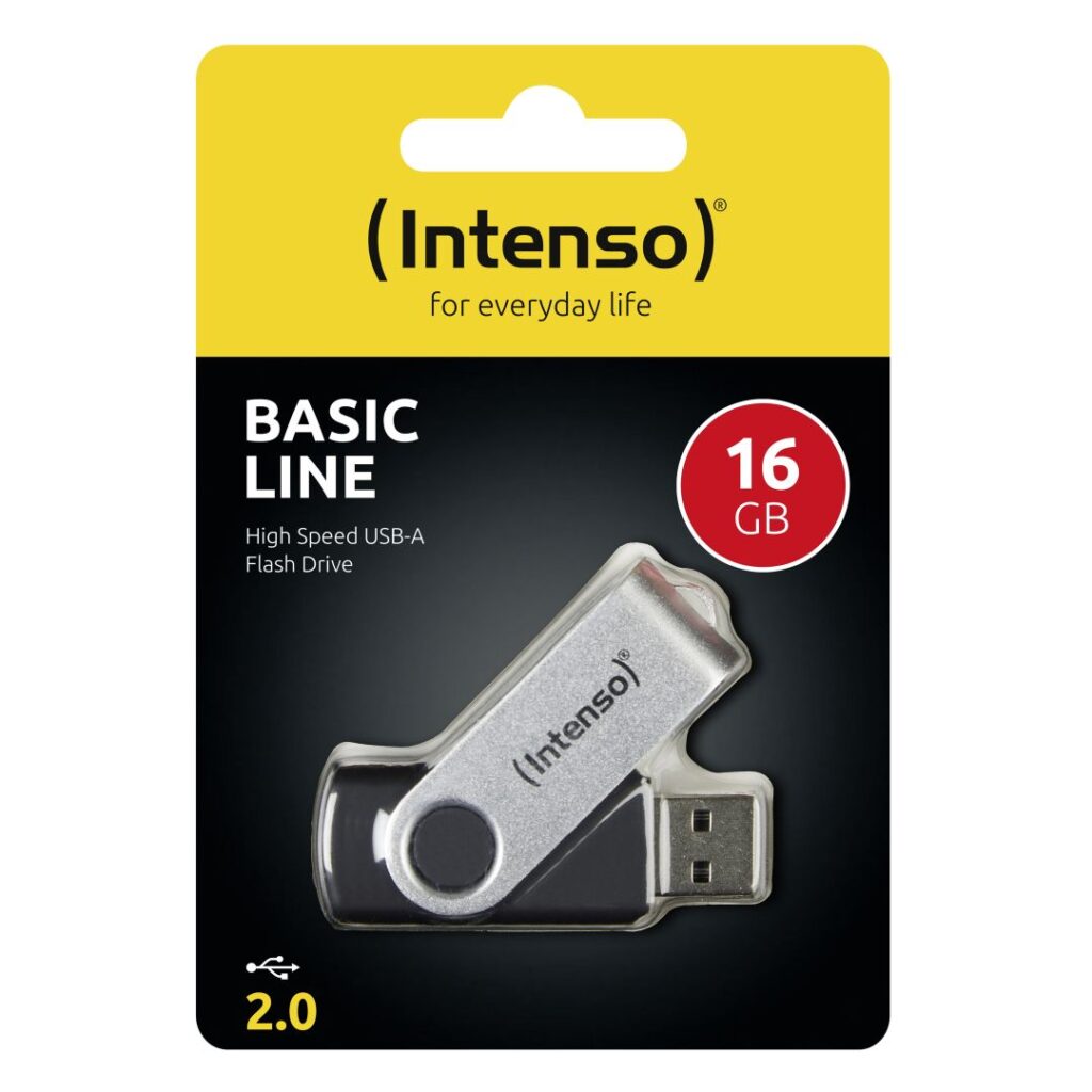 Intenso 16GB Basic Line USB2.0 Black - Image 2
