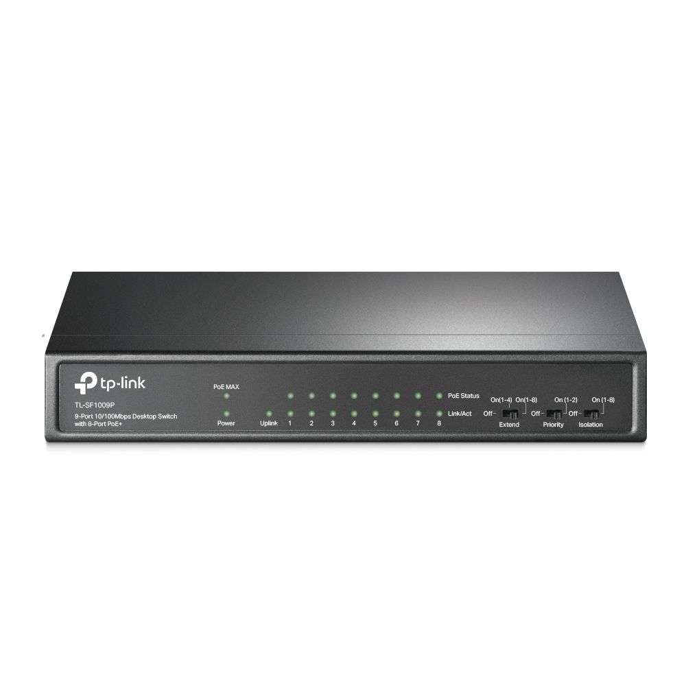 TP-Link TL-SF1009P 9-Port 10/100Mbps Desktop Switch with 8-Port PoE+ - Image 6