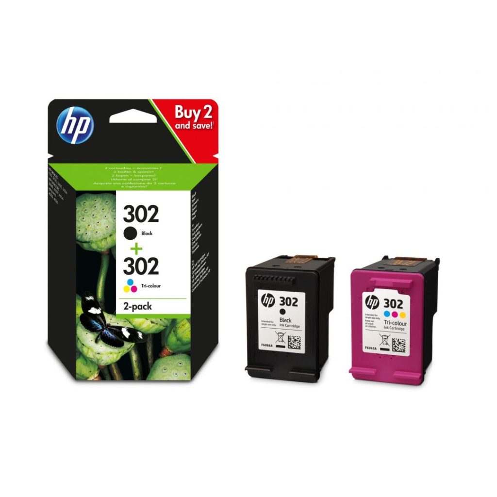 HP X4D37AE (302) Black + Color tintapatron - Image 1