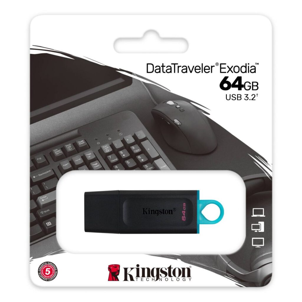 Kingston 64GB DataTraveler Exodia Black/Teal - Image 3