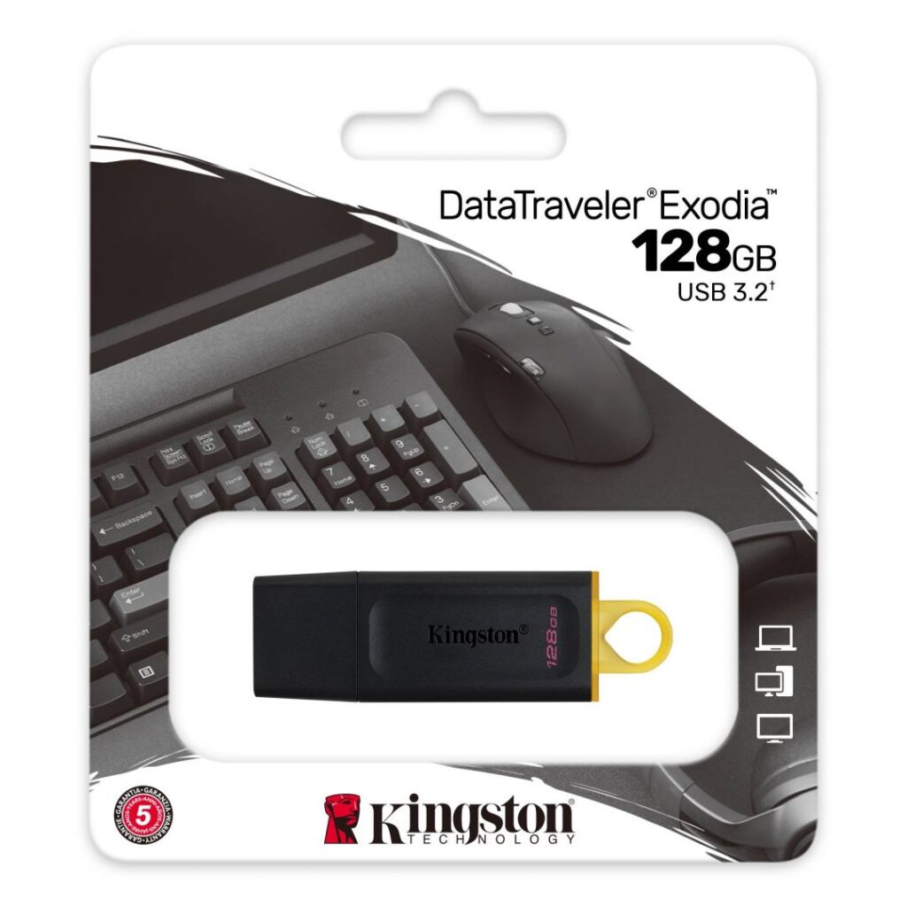 Kingston 128GB DataTraveler Exodia Black/Yellow - Image 3