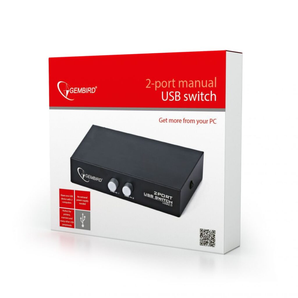 Gembird 2-port manual USB Switch - Image 5