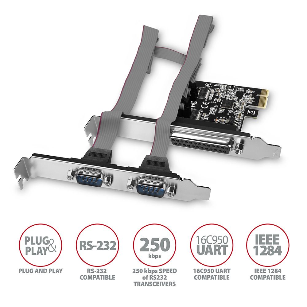 AXAGON PCEA-PSN PCIE 1x Paralel + 2x Serial - Image 3