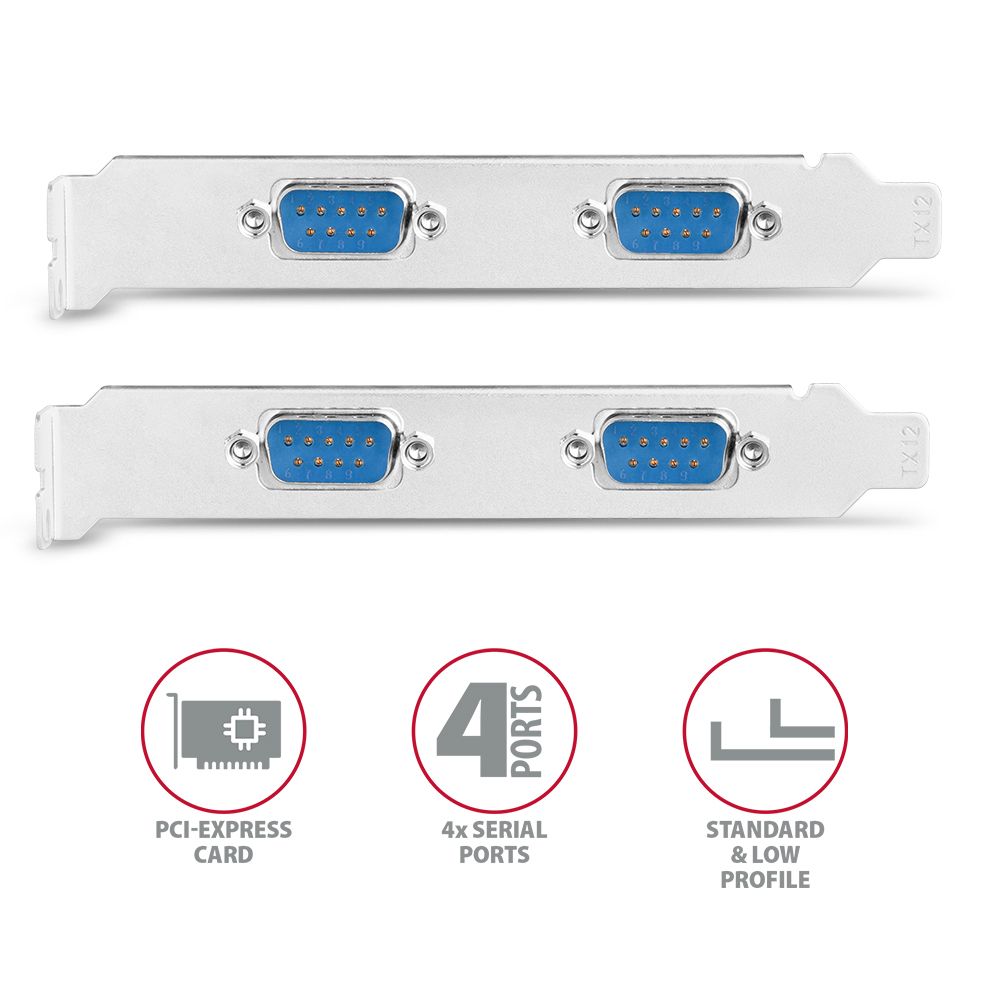 AXAGON PCEA-S4N PCIE Controller 4x Serial - Image 2