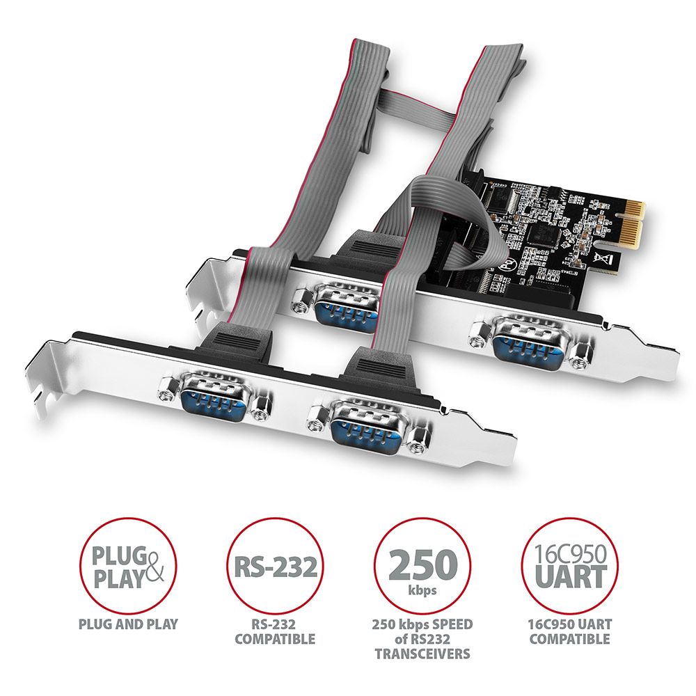AXAGON PCEA-S4N PCIE Controller 4x Serial - Image 3