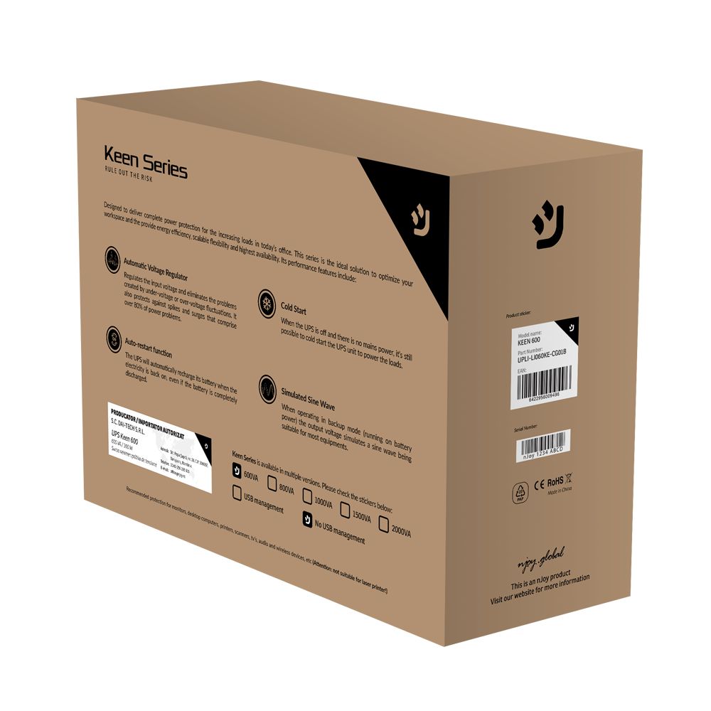 njoy-keen-600-600va_5.jpg Njoy UPLI-LI060KE-CG01B Keen 600 600VA UPS - Image 5