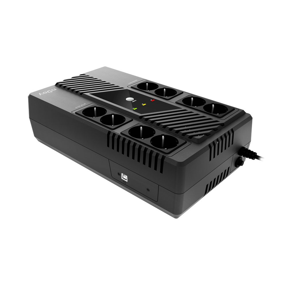 NJOY Szünetmentes 600VA - Token 600 (8 Schuko, line-interaktív, HID USB, túlfeszültség védett, fekete) - Image 4