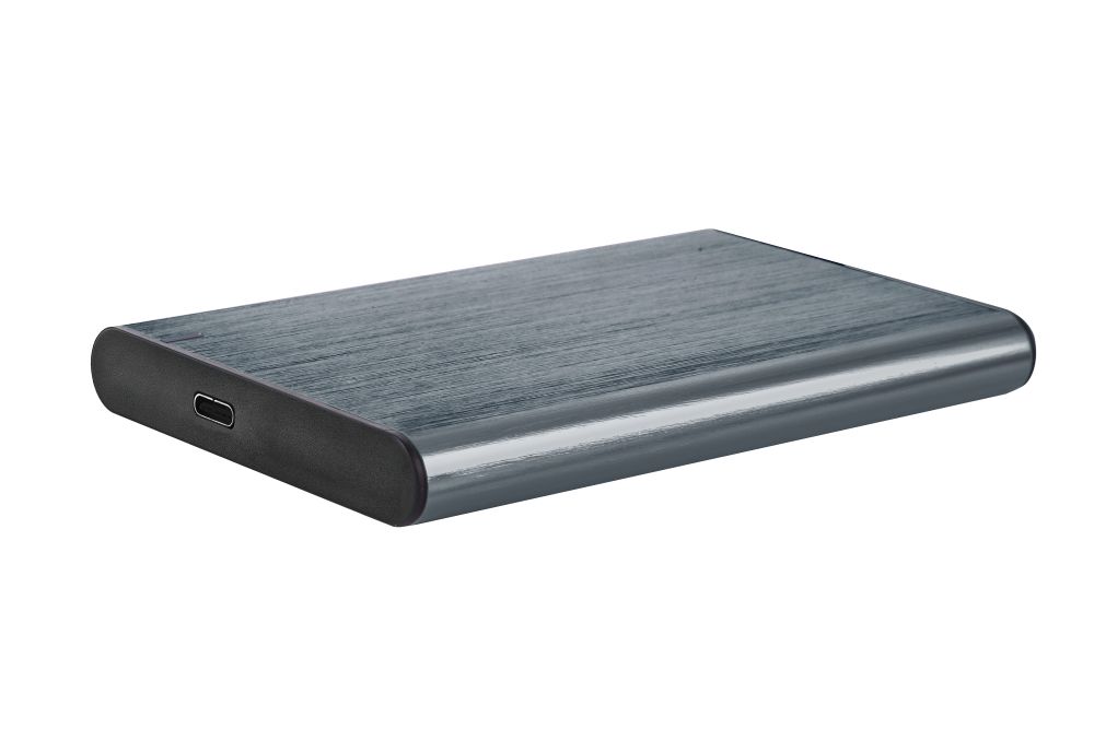 Gembird E2-U3S-6-GR USB3.1 Enclosure Aluminium with USB Type-C Grey - Image 1