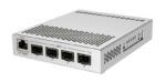 MikroTik CRS305-1G-4S+IN asztali switch, 4xSFP+ port, redundáns táp