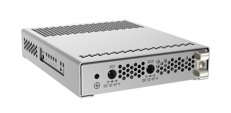 MikroTik CRS305-1G-4S+IN asztali switch, 4xSFP+ port, redundáns táp - Image 3