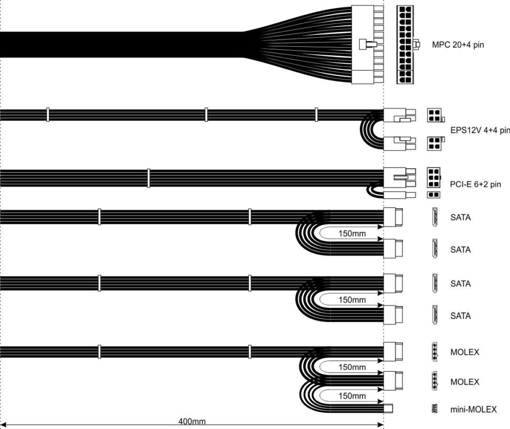 Akyga 350W 80+ Bronze ATX tápegység - Image 5