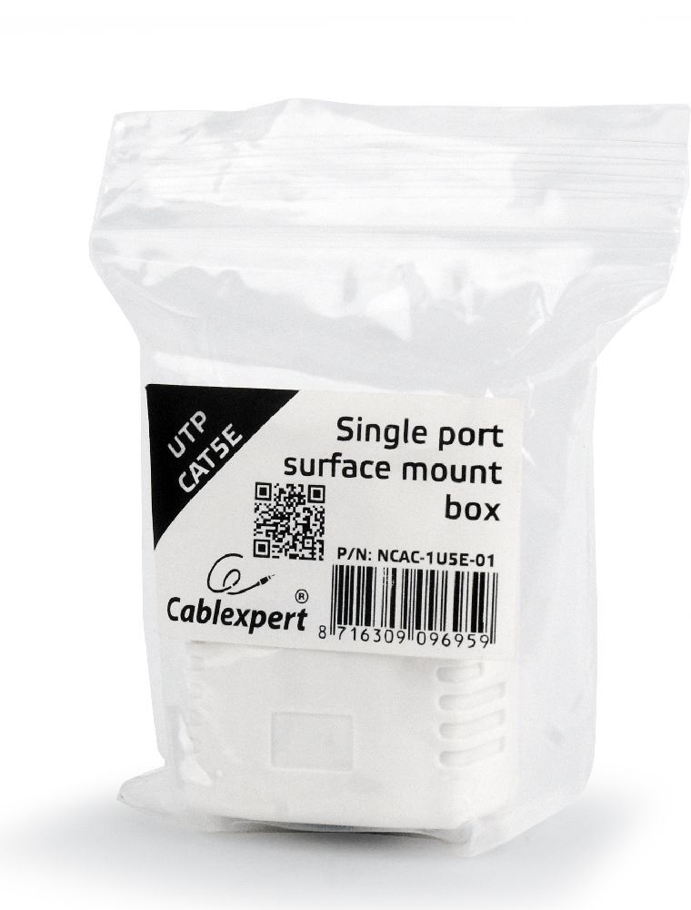 Gembird NCAC-1U5E-01 CAT5E UTP single port surface mount box - Image 3
