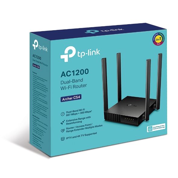 TP-Link Router WiFi AC1200 - Archer C54 (300Mbps 2,4GHz + 867Mbps 5GHz; 4port 100Mbps, MU-MIMO) - Image 6