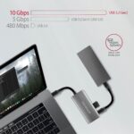 AXAGON HMC-4G2 SuperSpeed USB-C 10Gbps SpeedSter 4 hub - Image 4