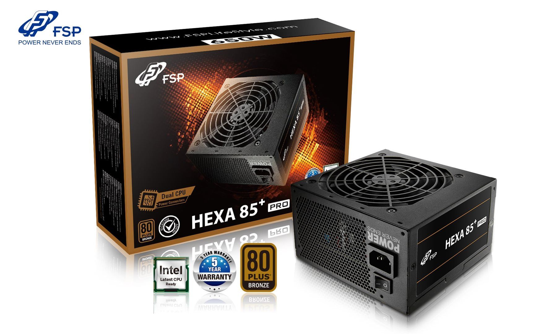 FSP 650W 80+ Bronze Hexa 85+ Pro - Image 1
