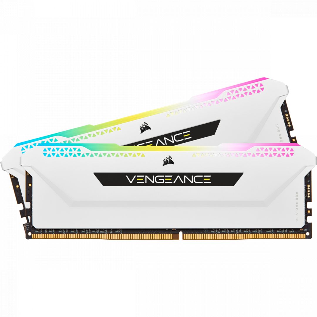 Corsair 16GB DDR4 3600MHz Kit(2x8GB) Vengeance RGB Pro SL White - Image 1