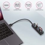 AXAGON HMA-CR3A USB3.2 multiport Hub 3-port + SD/microSD metal - Image 4