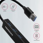 AXAGON HMA-GL3A USB3.2 multiport Hub 3-port + LAN metal black - Image 5