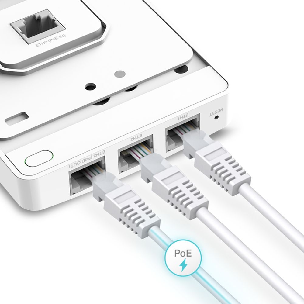 tp-link-eap235-wall-omada-ac1200-wireless-mu-mimo-gigabit-wall-plate-access-point_3.jpg TP-Link EAP235-Wall Omada AC1200 Wireless MU-MIMO Gigabit Wall Plate Access Point White - Image 3