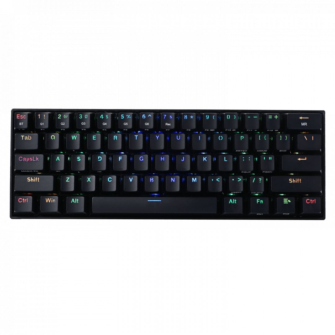 Redragon Draconic Compact RGB Wireless Brown Mechanical Tenkeyless Designed Bluetooth Gaming Keyboard Black HU - Image 1
