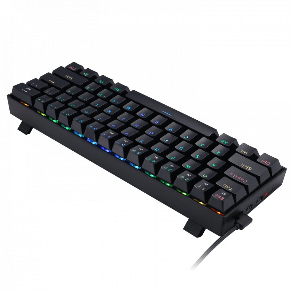 Redragon Draconic Compact RGB Wireless Red Mechanical Tenkeyless Designed Bluetooth Gaming Keyboard Black HU - Image 4