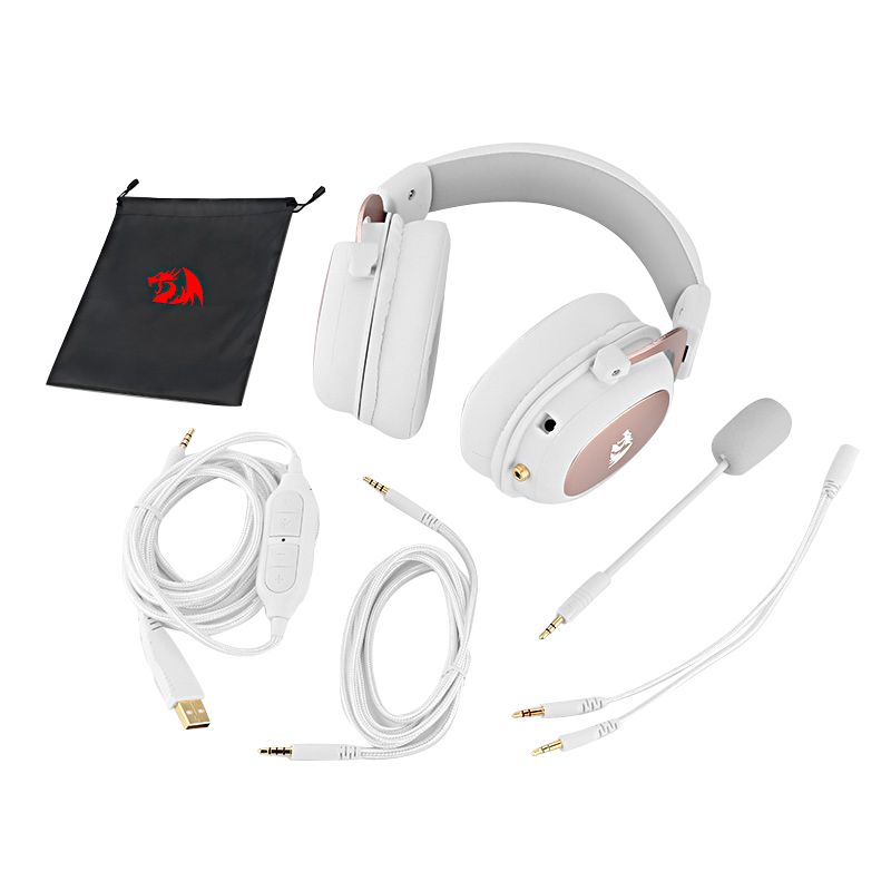 Redragon Zeus 7.1 Gaming Headset White - Image 8