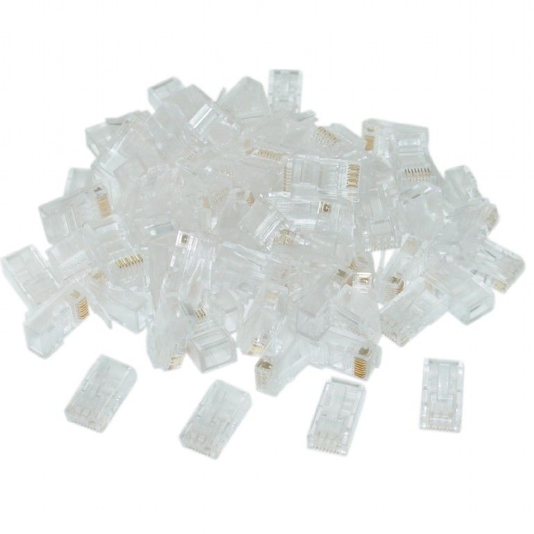 Gembird RJ45/LC-8P8C-002/100 Modular plug 8P8C for solid CAT6 LAN cable UTP 100 pcs per bag - Image 2