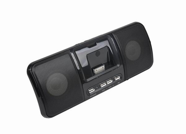 Gembird SPK321i Portable speakers with universal dock for iPhone and iPod Black - Image 2