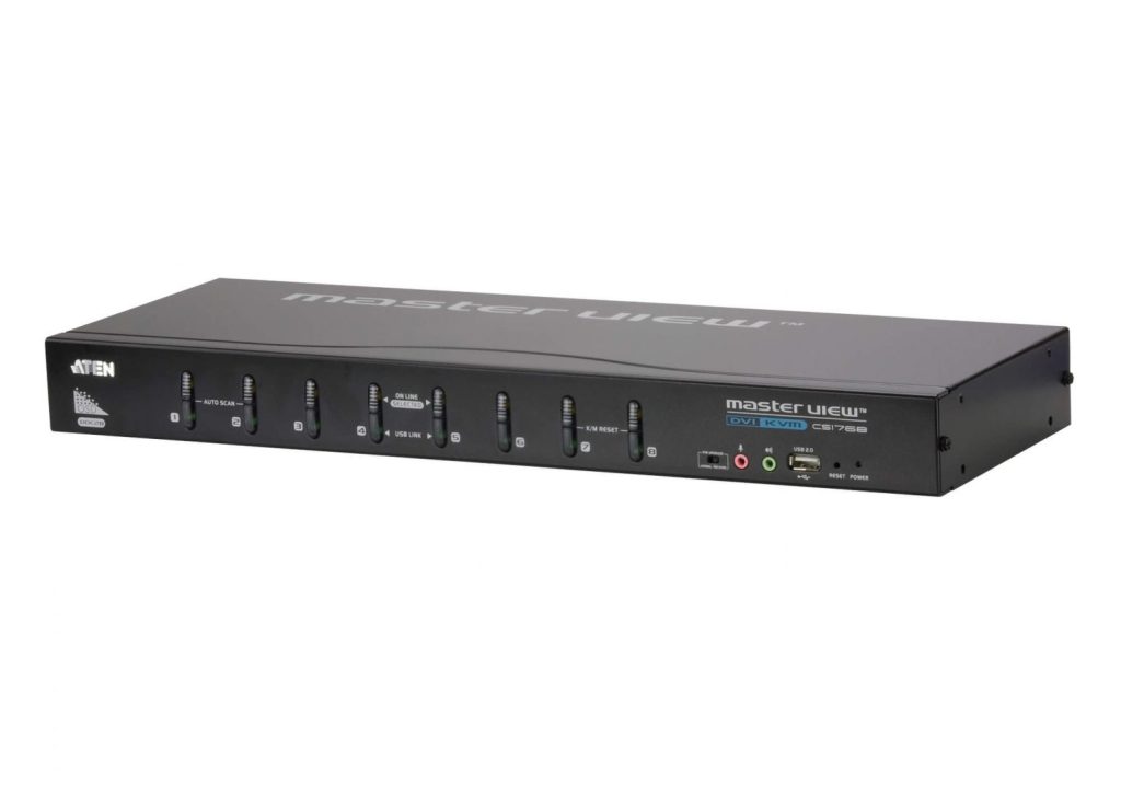 aten-cs1768-at-g-8-port-usb-dvi-kvm-switch-audio_1.jpg ATEN CS1768-AT-G 8-Port USB DVI KVM Switch Audio - Image 1