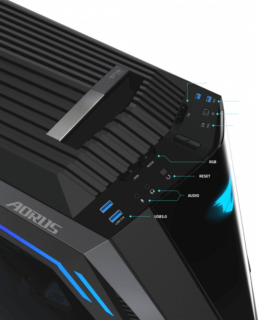 Gigabyte Aorus C700 Glass ARGB Tempered Glass Black - Image 6