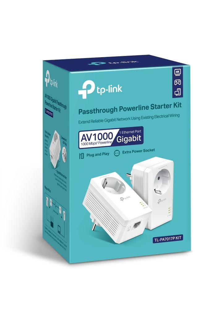 tp-link-l-pa7017p-kit-new-av1000-gigabit-circuit-transmitter-kit-with-connector-socket_2.jpg TP-Link L-PA7017P KIT New AV1000 Gigabit Powerline Adapter Kit - Image 2