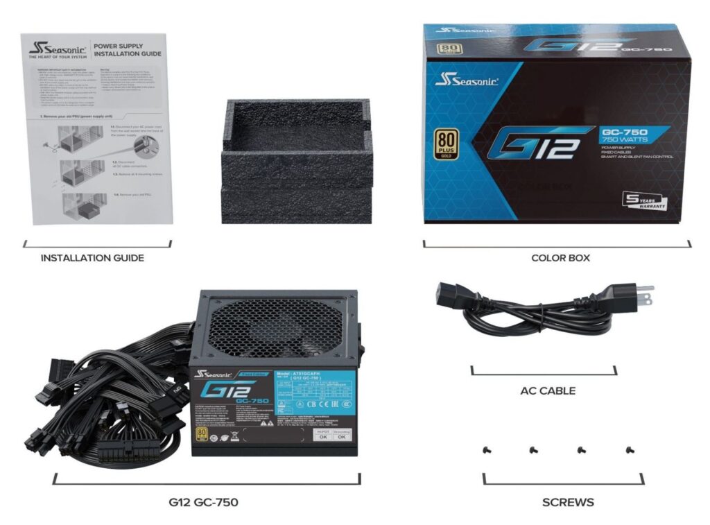 Seasonic 750W 80+ Gold G12 GC - Image 6